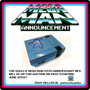 Backlit Mega Man 25th Anniversary platinumfungi platinum fungi fun guy