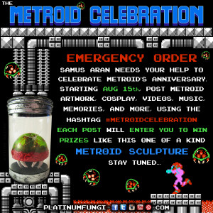 metroid celebration #metroidcelebration hatchling nes nintendo anniversary samus platinumfungi arm cannon power suit helmet