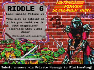 platinumfungi nintendo power scavenger hunt riddle tmnt teenage mutant ninja turtles shredder