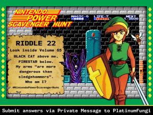 platinumfungi nintendo power scavenger hunt riddle legend zelda adventure link